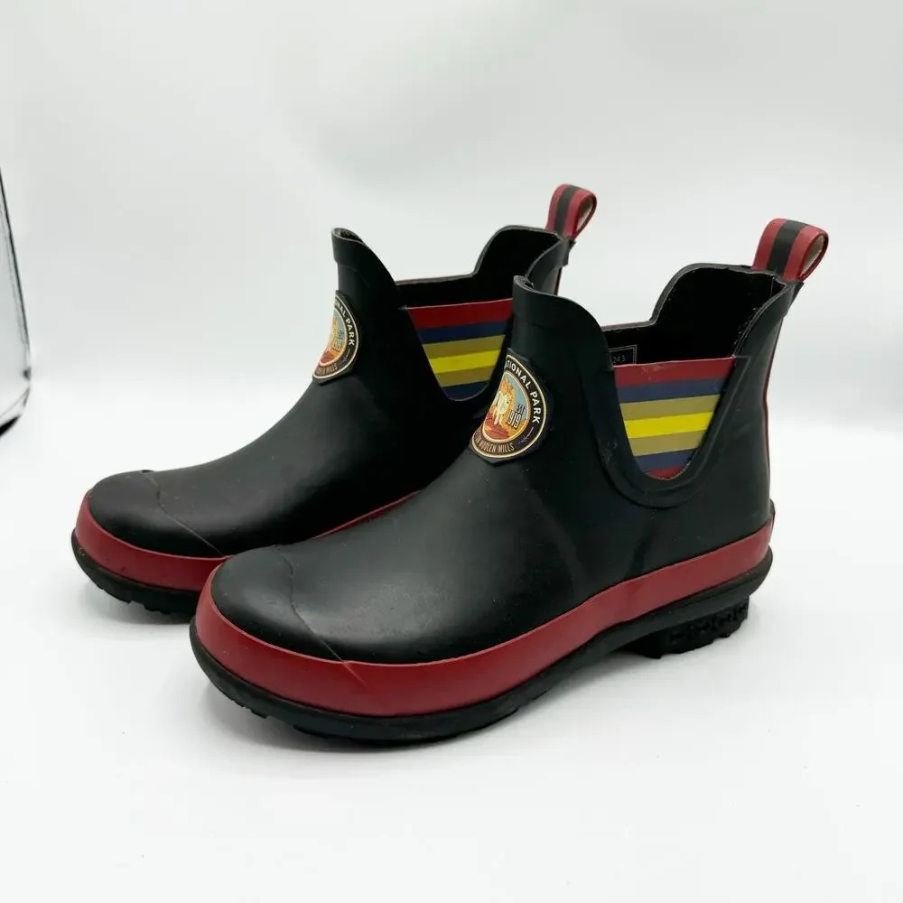 Pendleton Zion National Park Womens Chelsea Rain Boots Black Size 6